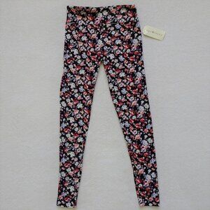 Eye Candy Leggings Women's Size M Floral Comfy Stretch Elastic Waist